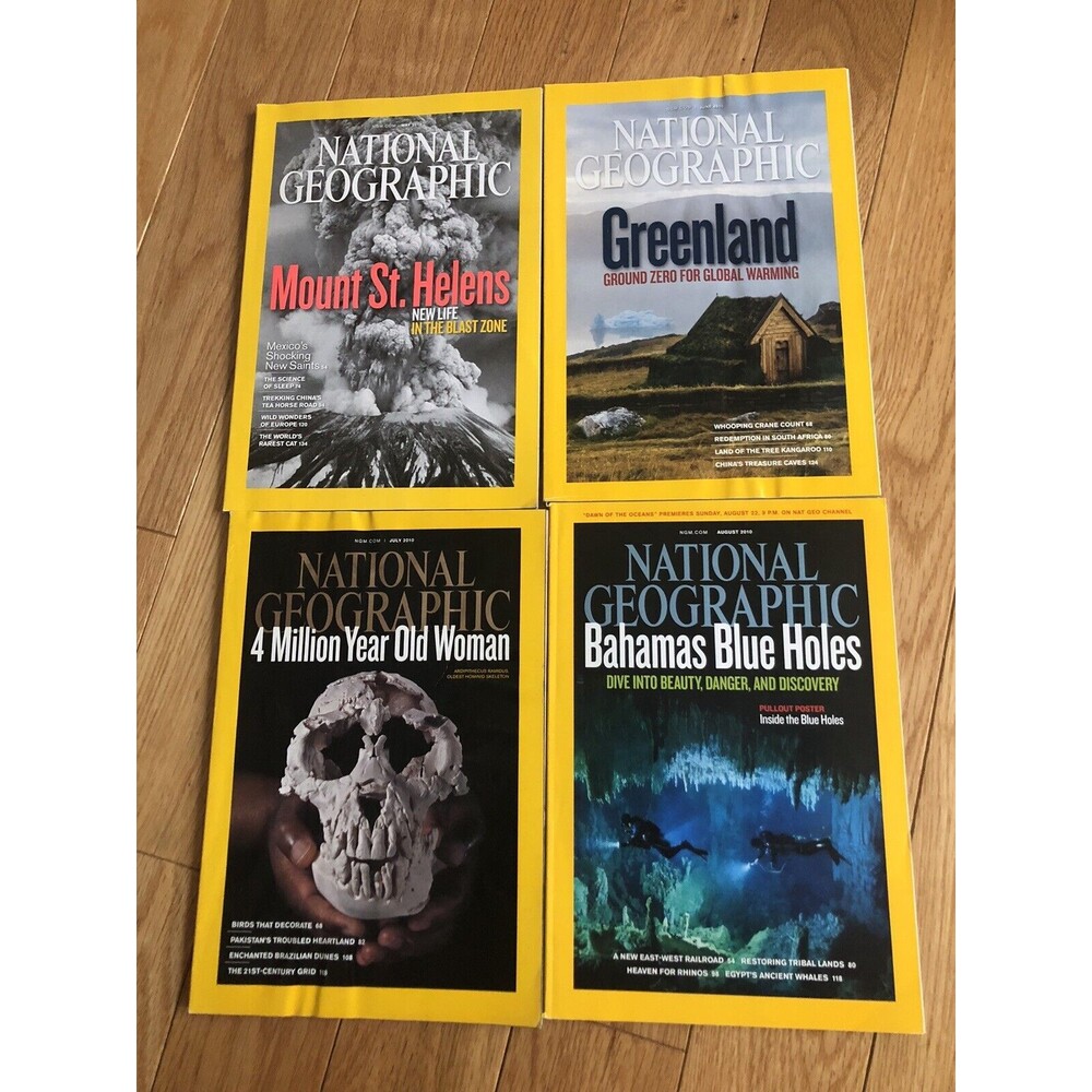 National Geographic Magazine Lot of 4- 2010 May-June-July-August Collectible